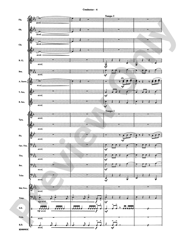 Crestar Overture - Concert Band Conductor Score & Parts (Digital Download)