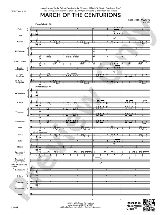 March of the Centurions - Concert Band Conductor Score & Parts(Digital Download)