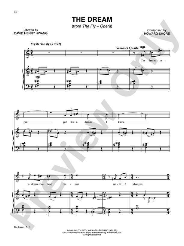 The Dream -  Howard Shore - PVG (Digital Download)