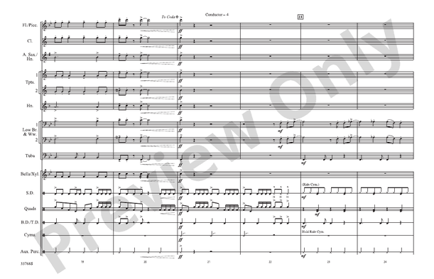 Jumpin' Jack Flash (Arr. Doug Adams) – Marching Band Conductor Score & Parts (Digital Download)
