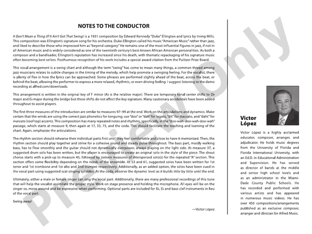 It Don't Mean a Thing (If It Ain't Got That Swing) Grade 2 - Jazz Ensemble Conductor Score & Parts(Digital Download)