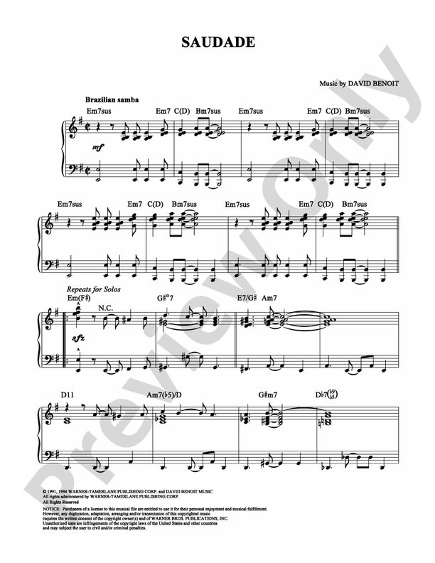 Saudade - Piano (Digital Download)