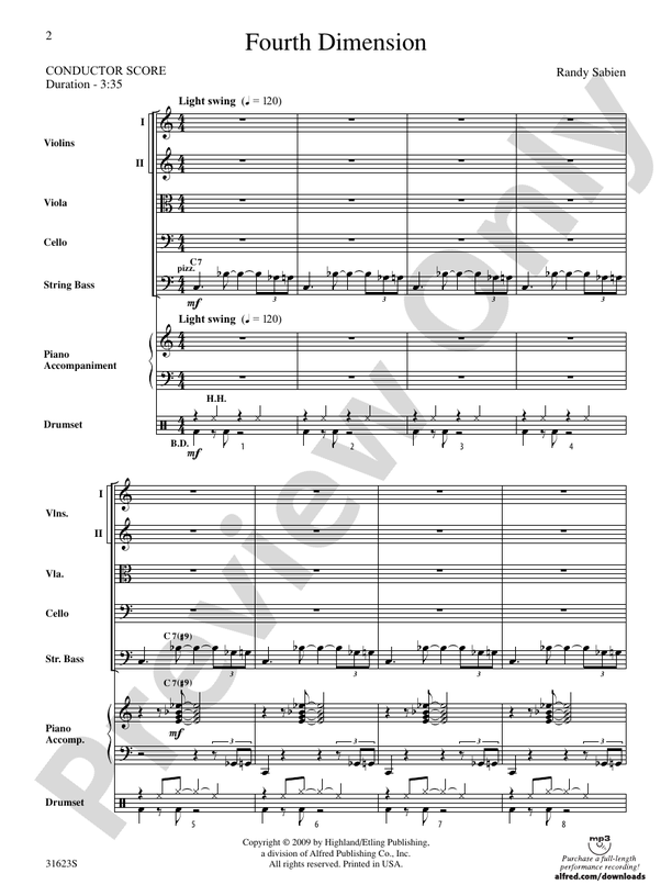 Fourth Dimension – String Orchestra Conductor Score & Parts (Digital Download)