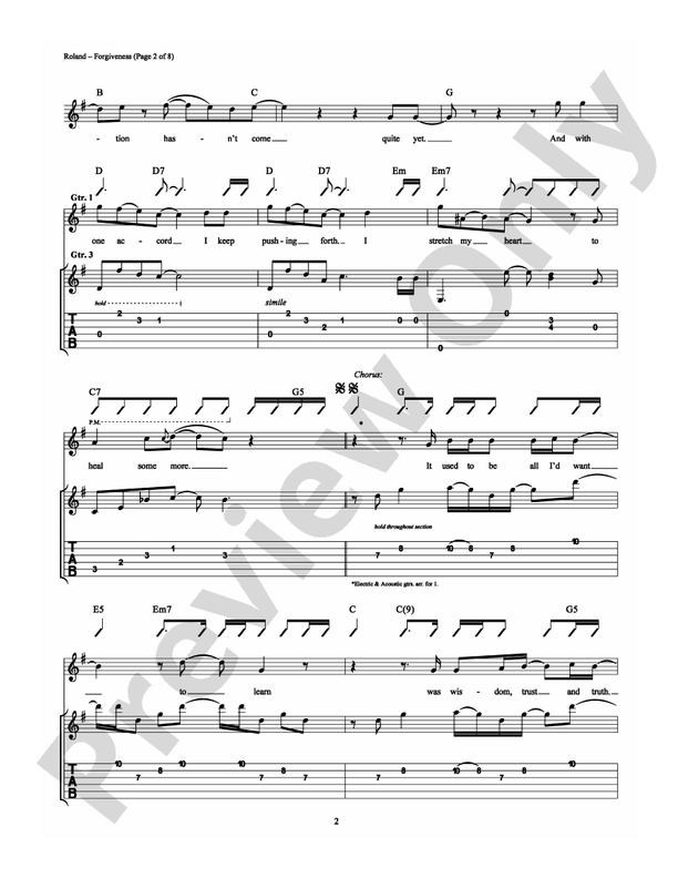 Forgiveness - Guitar TAB (Digital Download)