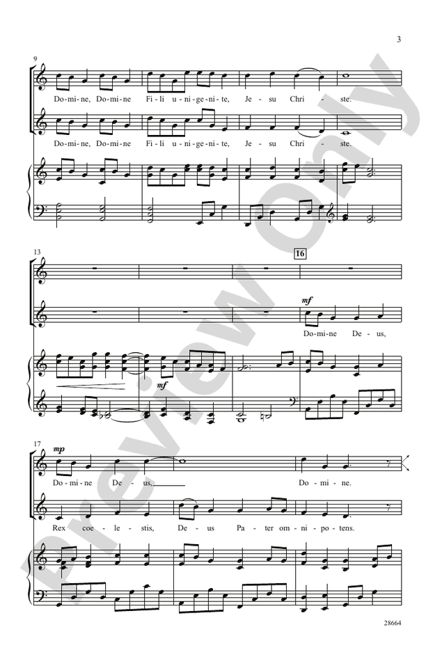 Domine Deus – SSA Choral Octavo (Digital Download)