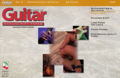 Guitar(TM) Magazine Manuscript Paper - #5 - Songwriter's Notepad - 9 inch. x 6 inch. - Cherry Lane Music