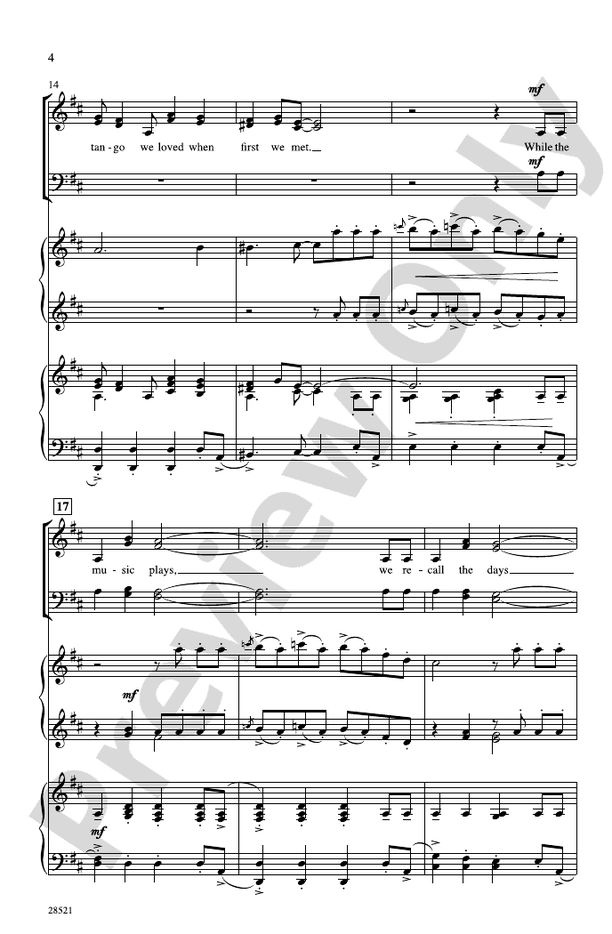 Blue Tango – SATB Choral Octavo (Digital Download)