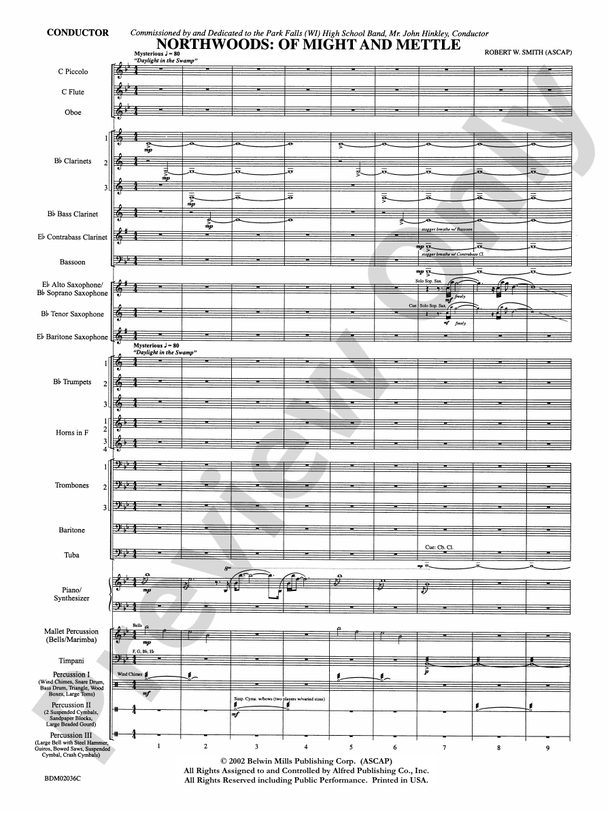 Northwoods: Of Might and Mettle - Concert Band Conductor Score & Parts (Digital Download)