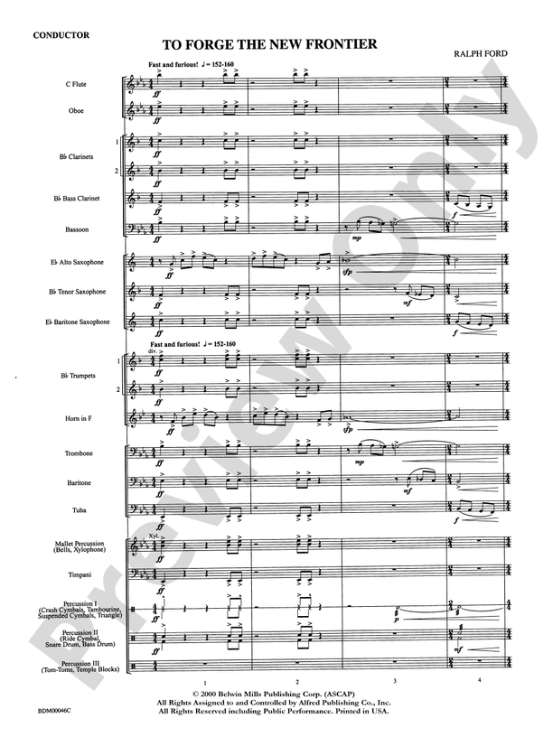 To Forge the New Frontier - Concert Band Conductor Score & Parts (Digital Download)