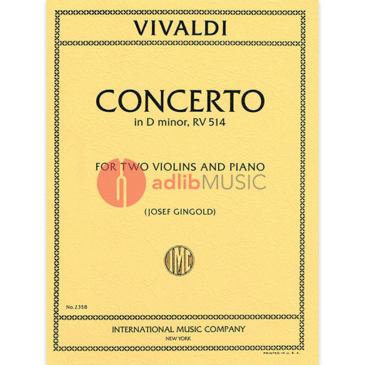 Vivaldi - Concerto in Dmin F.I/100 - Violin Duet IMC IMC2358