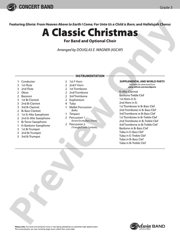 A Classic Christmas - Concert Band Conductor Score & Parts (Digital Download)