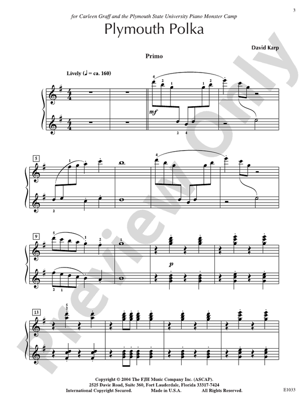 Plymouth Polka - Piano (Digital Download)