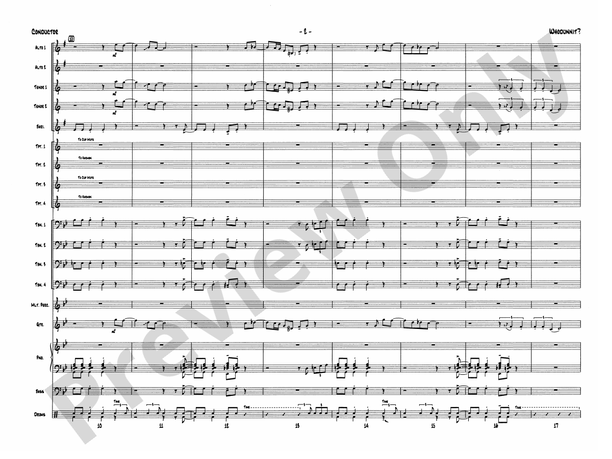 Whodunnit? - Jazz Ensemble Conductor Score & Parts (Digital Download)