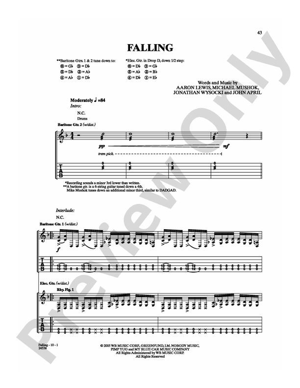 Falling - Staind - Guitar TAB (Digital Download)