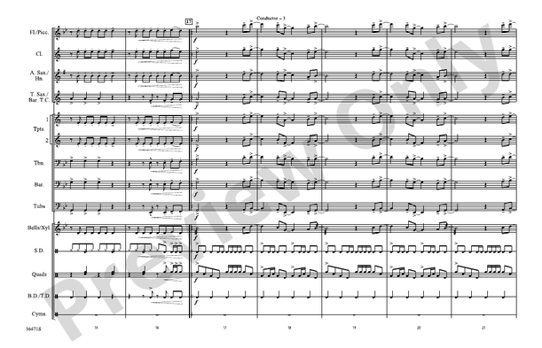 Round and Round – Marching Band Conductor Score & Parts (Digital Download)