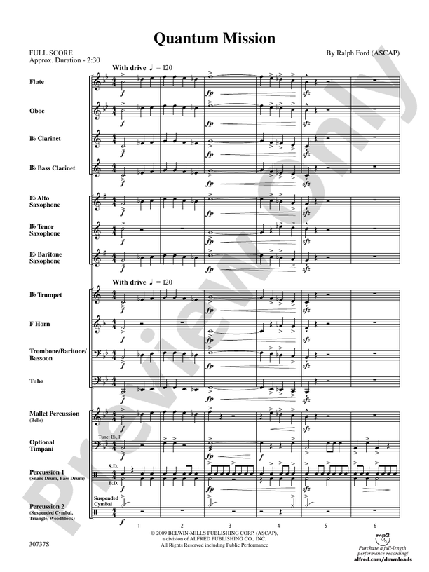 Quantum Mission - Concert Band Conductor Score & Parts (Digital Download)