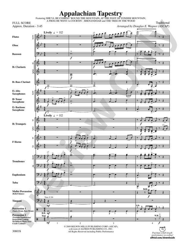Appalachian Tapestry - Concert Band Conductor Score & Parts (Digital Download)