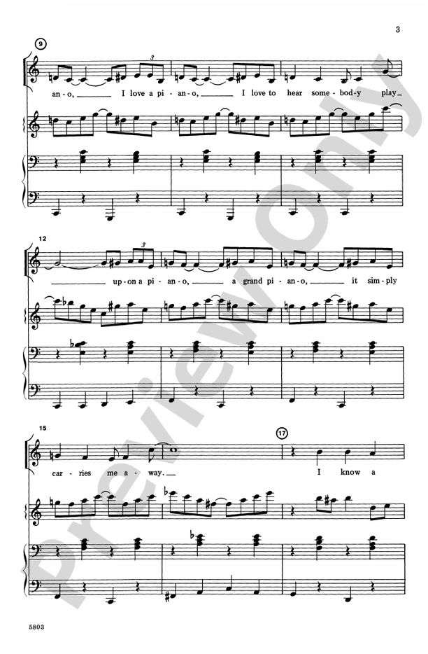 I Love a Piano – 2-Part Choral Octavo (Digital Download)