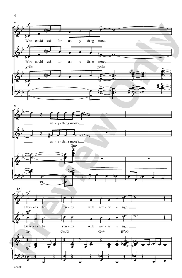 I Got Rhythm - Arr. Mark Hayes – SSA Choral Octavo (Digital Download)