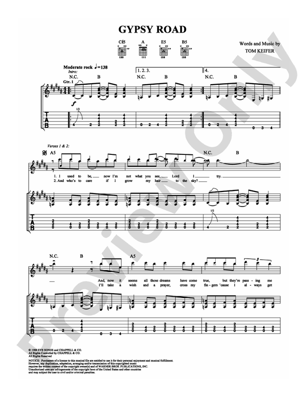 Gypsy Road - Guitar TAB (Digital Download)