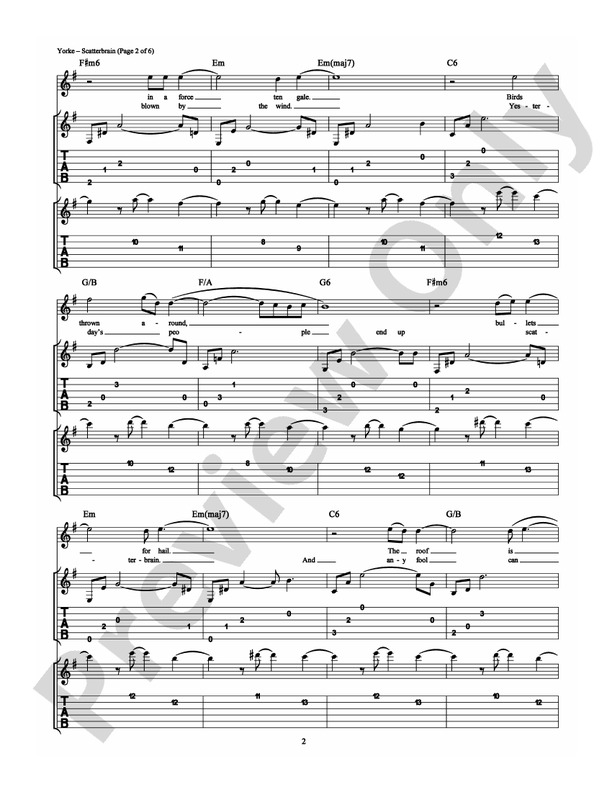 Scatterbrain - Guitar TAB (Digital Download)