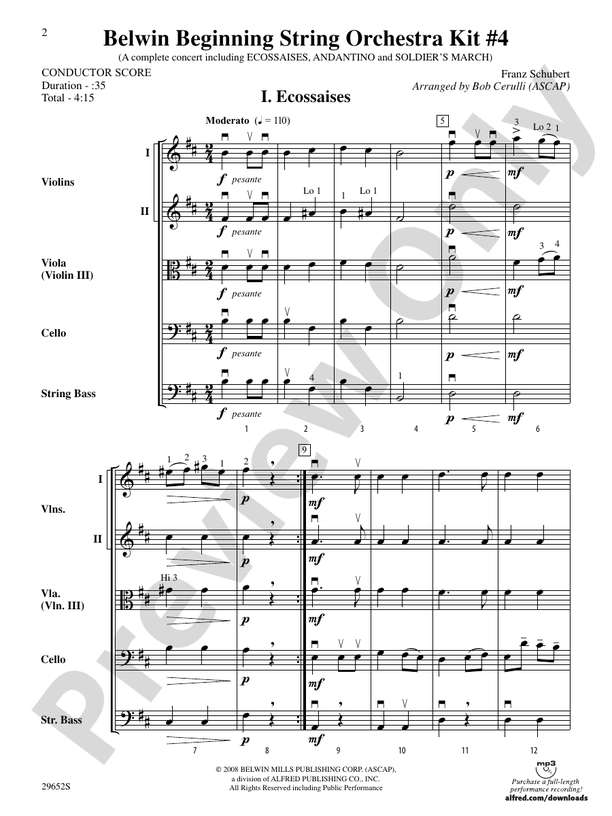 Belwin Beginning String Orchestra Kit #4 – String Orchestra Conductor Score & Parts (Digital Download)