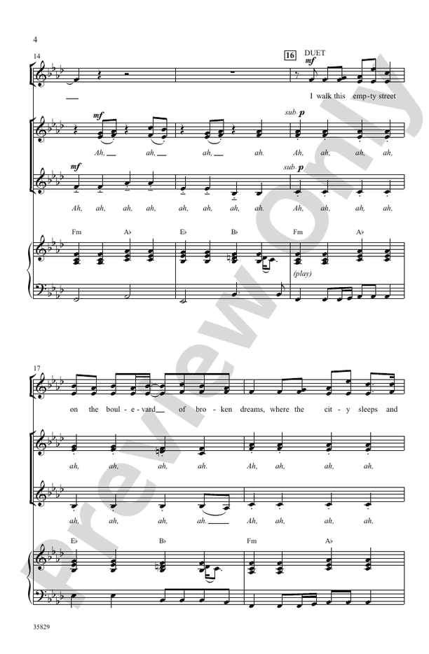 Green Day on Stage: Selections from American Idiot - SSA Choral Octavo (Digital Download)