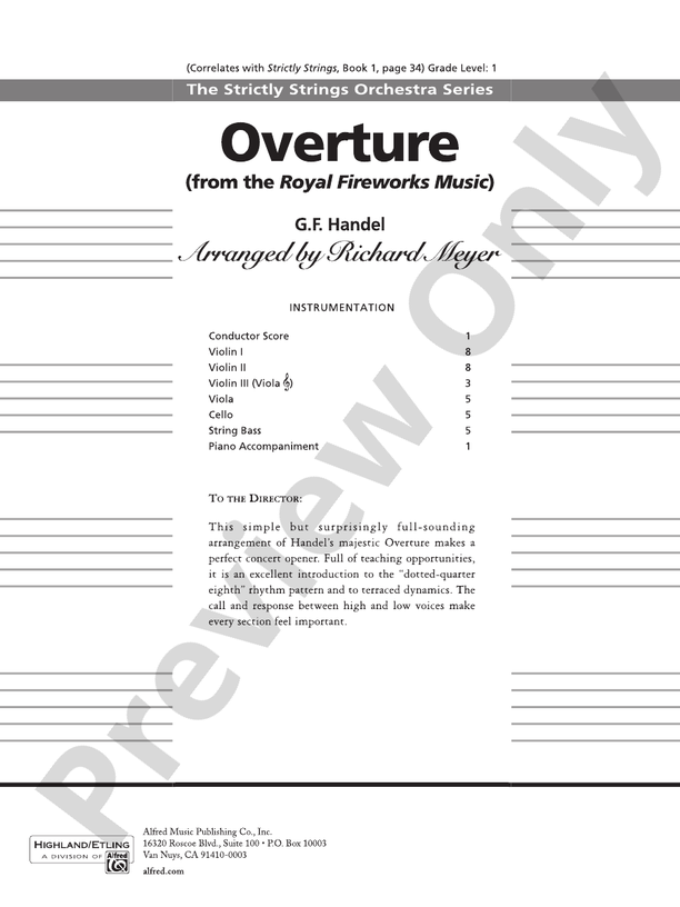 Classics for Contest (Grade 1) – String Orchestra Conductor Score & Parts (Digital Download)