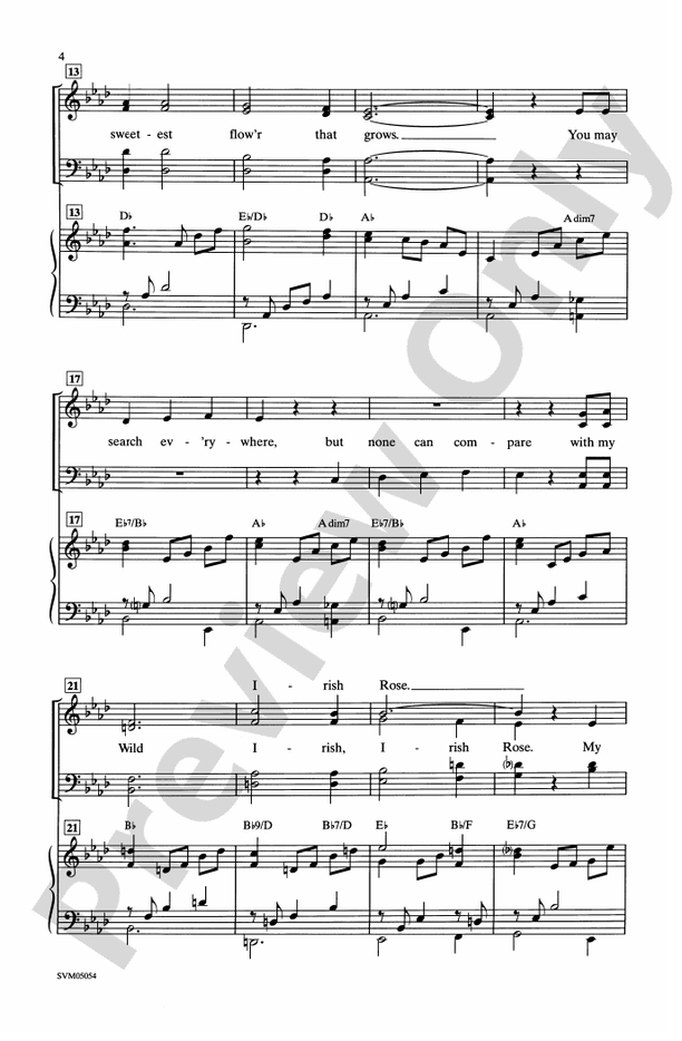 Irish Eyes Are Smiling - SATB Choral Octavo (Digital Download)