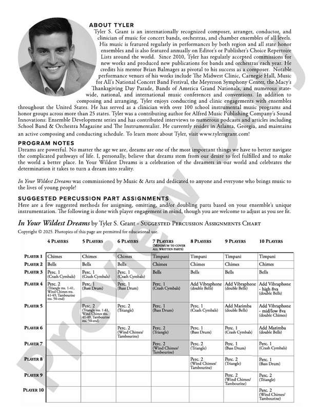 In Your Wildest Dreams (Flexible Arrangement) - Concert Band Conductor Score & Parts (Digital Download)