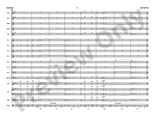 I Got Rhythm (Grade 3) - Jazz Ensemble Conductor Score & Parts(Digital Download)