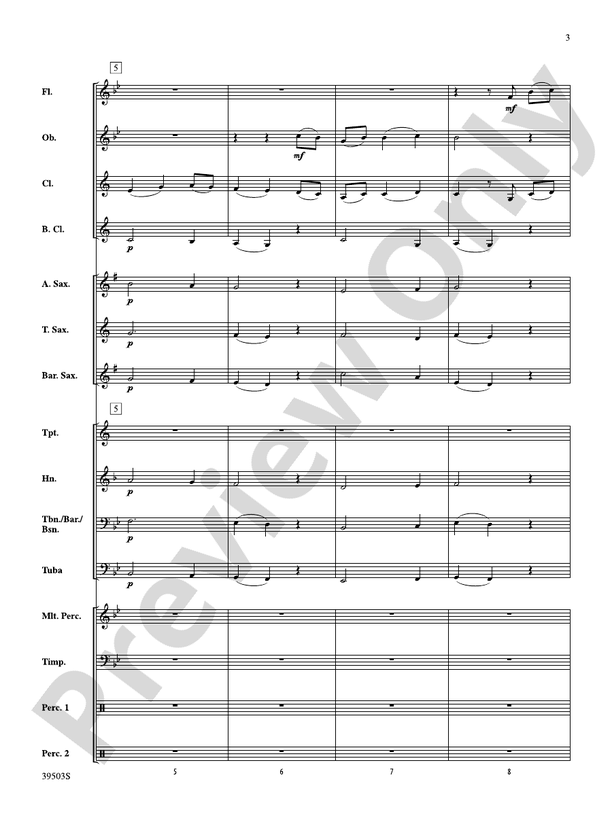 Linden Lea - Concert Band Conductor Score & Parts (Digital Download)