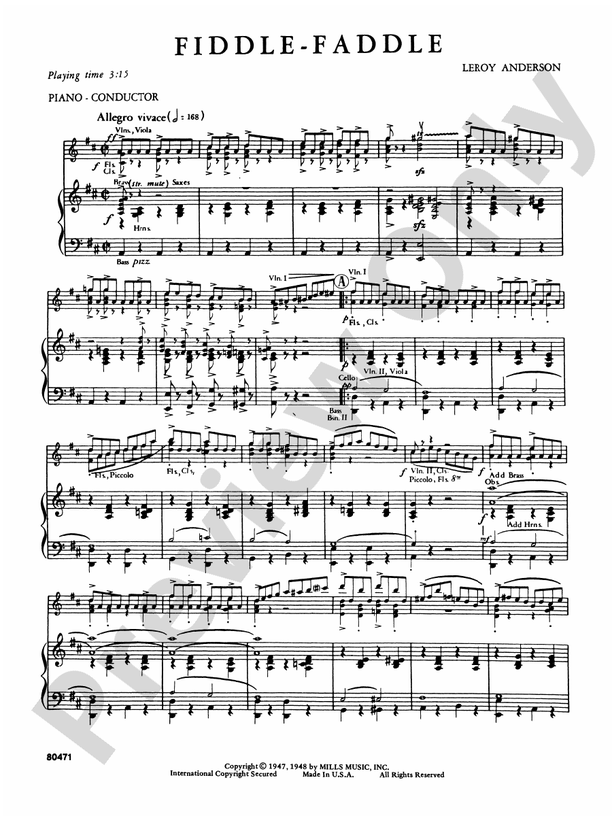Fiddle-Faddle (Grade 3.5) – Full Orchestra Conductor Score & Parts (Digital Download)