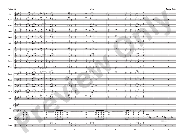 Jingle Bells - Jazz Ensemble Conductor Score & Parts(Digital Download)
