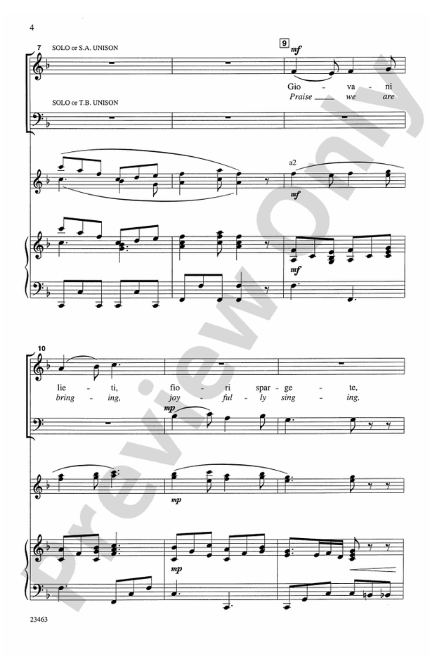 Giovani Lieti – SATB Choral Octavo (Digital Download)