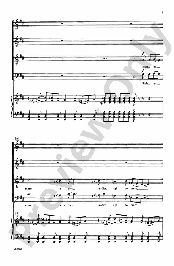 Hey, Nonny, Nonny (from Three Shakespeare Songs) – SATB Choral Octavo (Digital Download)