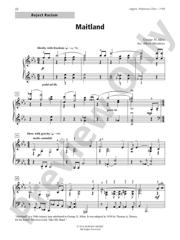 Maitland - Piano Solo (Digital Download)