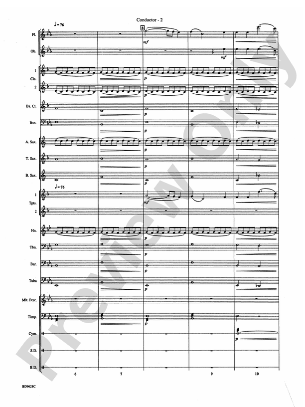 River Songs - Concert Band Conductor Score & Parts (Digital Download)