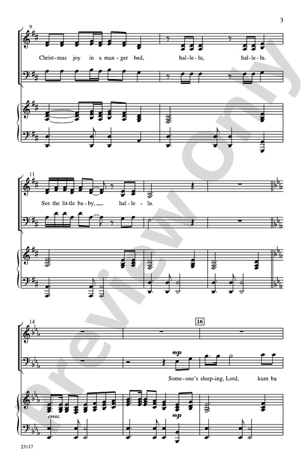 Christmas Kum Ba Ya - SAB Choral Octavo (Digital Download)