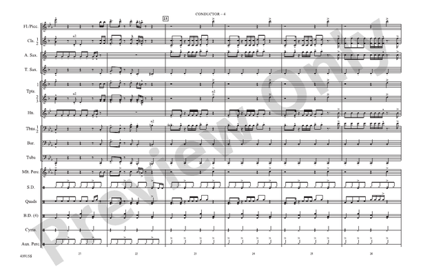 Uptown Funk – Marching Band Conductor Score & Parts (Digital Download)