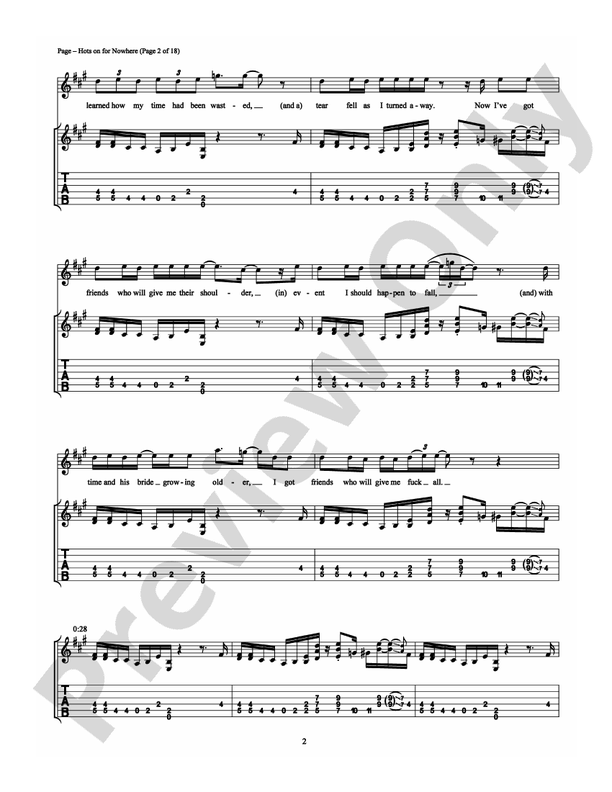 Hots On For Nowhere - Guitar TAB (Digital Download)