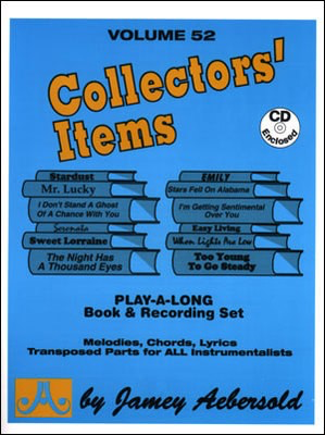 Collectors Items - Volume 52 - Play-A-Long Book and Recording Set - Various - All Instruments Jamey Aebersold Jazz Lead Sheet /CD