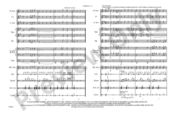 Hip-Hop Timeouts – Marching Band Conductor Score & Parts (Digital Download)