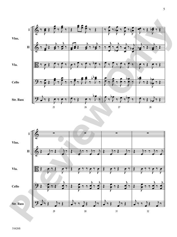 Variable Stars – String Orchestra Conductor Score & Parts (Digital Download)