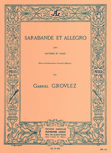 Grovlez - Sarabande et Allegro - Oboe/Piano Accompaniment Leduc AL21162