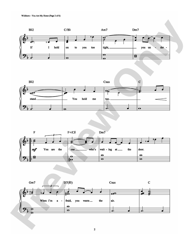 You Are My Home - Arr. Richard Bradley - Easy Piano (Digital Download)