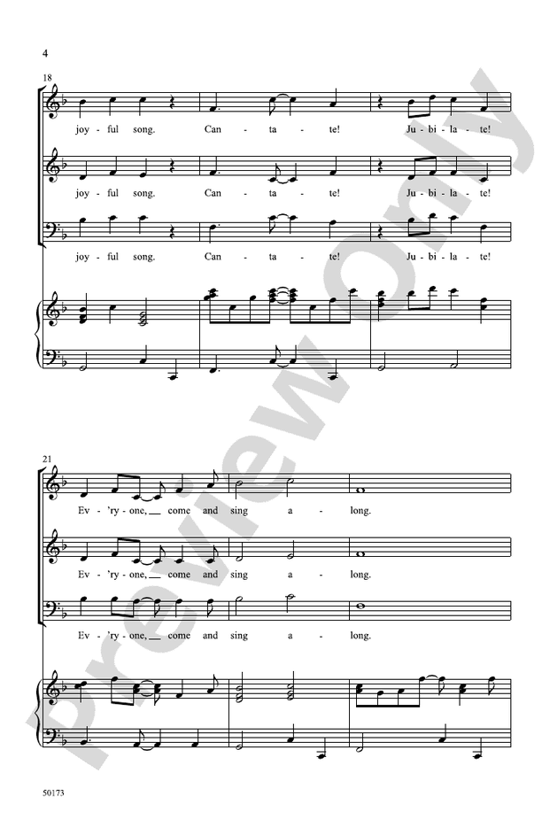 Cantate! Jubilate! - 3 Part Mixed Choral Octavo (Digital Download)