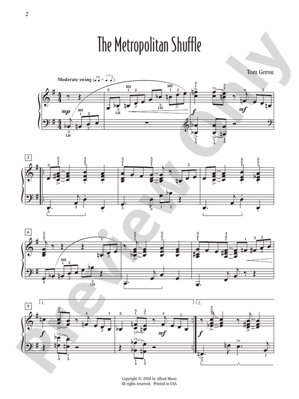 The Metropolitan Shuffle - Piano (Digital Download)