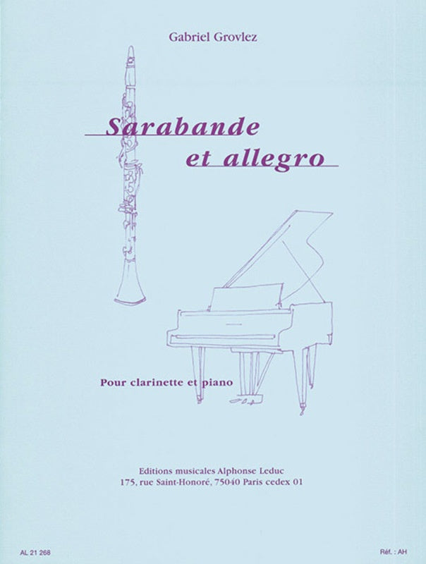 Sarabande and Allegro - Gabriel Grovlez - Clarinet Alphonse Leduc