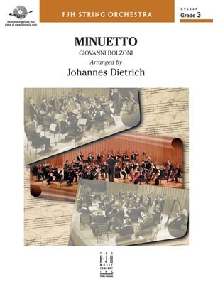 Minuetto - Giovanni Bolzoni - Johannes Dietrich FJH Music Company Score/Parts
